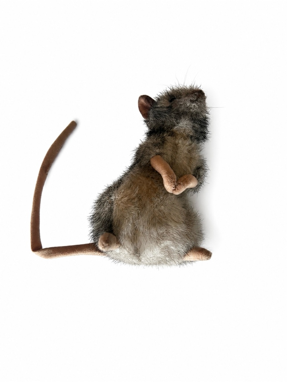 Hansa Realistic Plush Mouse 14 cm Gray Stuffed Animal Collectible Toy
